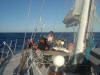 Croazia '08: al timone della "Rosebud" durante il ritorno in Italia