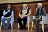 Con Francesco Guccini e Loriano Macchiavelli durante la presentazione del loro romanzo "Malastagione"